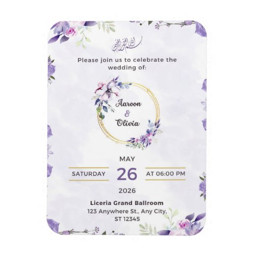 Modern Wedding Visual Layout Mood Board Invitation Magnet