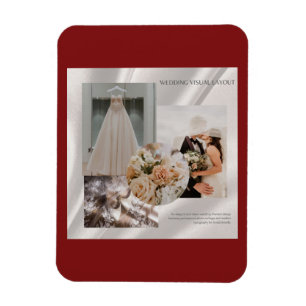 Modern Wedding Visual Layout Mood Board Invitation Magnet