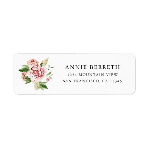 Modern Wedding Watercolor Blush Peony White Label