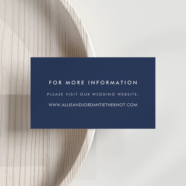 Modern Wedding Website Cards | Navy (Creator Uploaded)