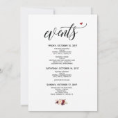 Modern Wedding Welcome and Itinerary card v2 (Back)