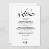 Modern Wedding Welcome and Itinerary card v2 (Front/Back)