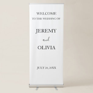 Modern Wedding Welcome Ceremony Boho Party Retractable Banner
