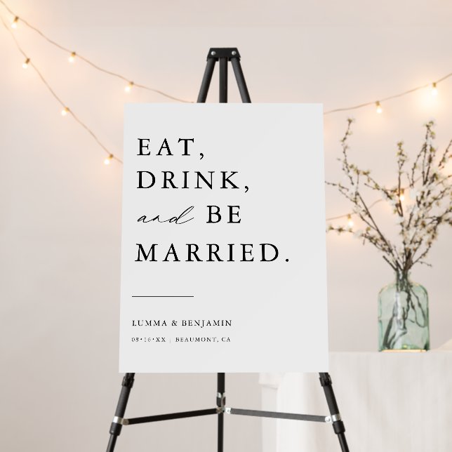 Modern Wedding Welcome Minimal Decor Sign (In Situ (Stand))