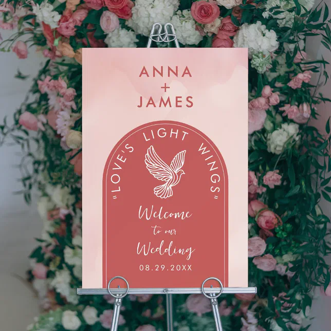 Modern Wedding Welcome Minimalist Blush Pink Quote Foam Board