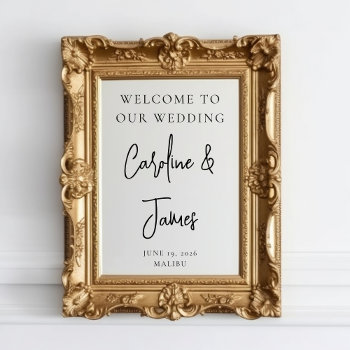 Modern Wedding Welcome Mirror Decal Sign Script by AtelierAdair at Zazzle