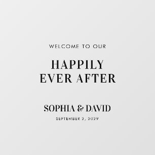 Modern Wedding Welcome Mirror Decal Sign Script