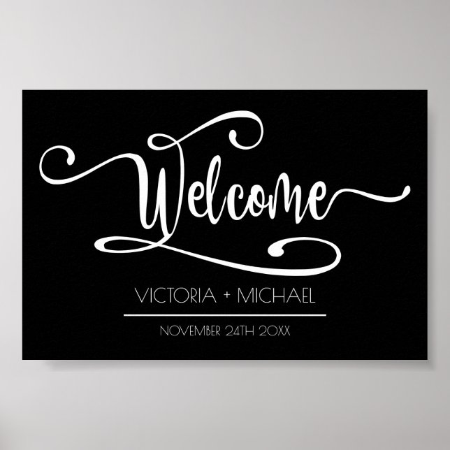 Modern Wedding Welcome Sign (Front)
