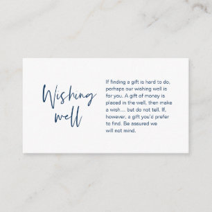 Modern Wedding Wishing Well, Gift of Money Enclos Enclosure Card