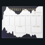 Modern Weekly Planner  Notepad<br><div class="desc">Modern blue/white design for your personalized Weekly Planner. Customize it for yourself!</div>