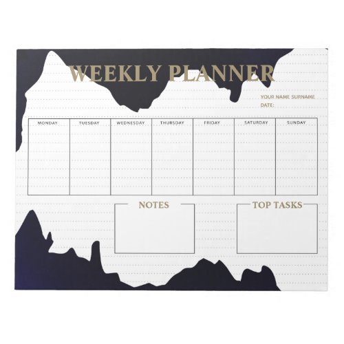 Modern Weekly Planner  Notepad