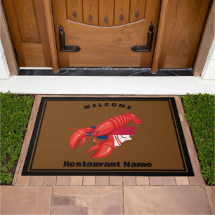Modern welcome Canadian lobster North Carolina Doormat