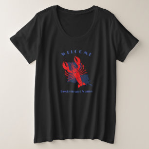Modern welcome crawfish Louisiana custom name  Plus Size T-Shirt