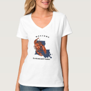 Modern welcome crawfish Louisiana custom name Woo T-Shirt