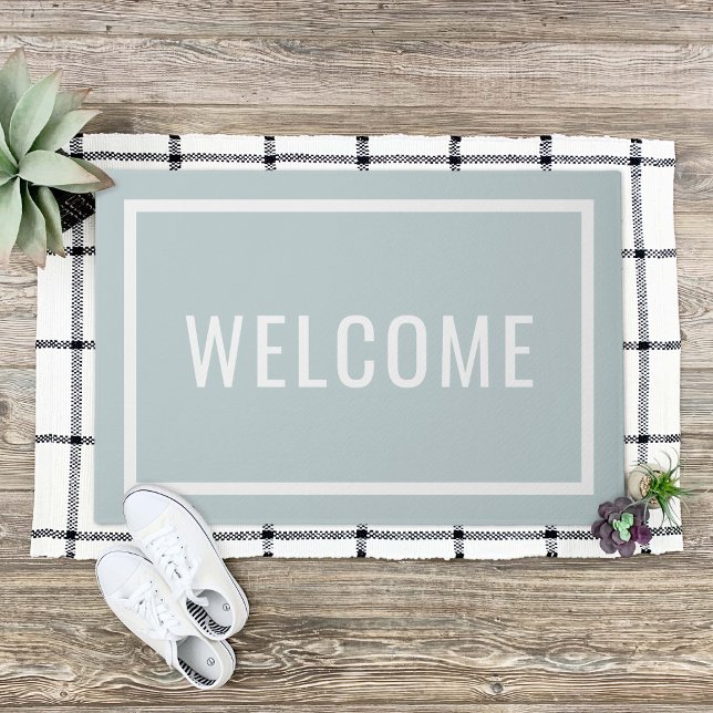 Modern Welcome | Editable Colors Doormat (Creator Uploaded)