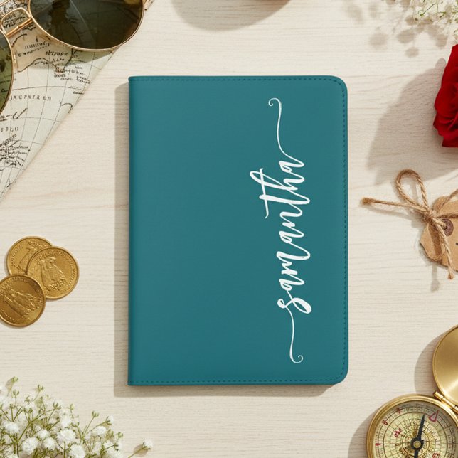 Modern Welcome Handwritten Name  Passport Holder (Creator Uploaded)
