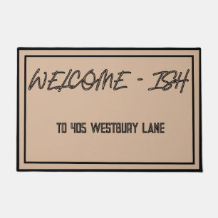 Modern Welcome - ish/ Personalize Doormat