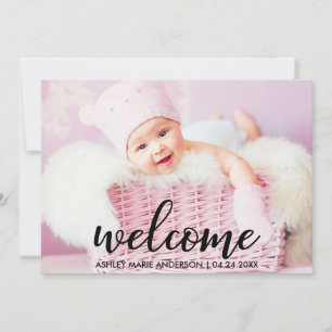 Modern Welcome New Baby Announcement