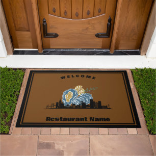 Modern welcome oyster Alabama restaurant name Doormat