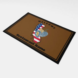 Modern welcome oyster California restaurant name Doormat