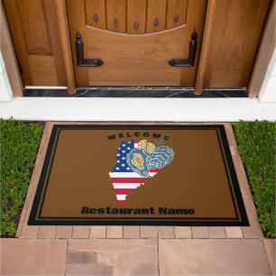 Modern welcome oyster Maine restaurant name Doormat