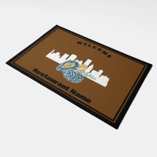 Modern welcome oyster Maryland restaurant name Doormat