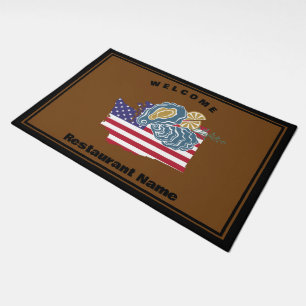 Modern welcome oyster Seattle Washington restauran Doormat