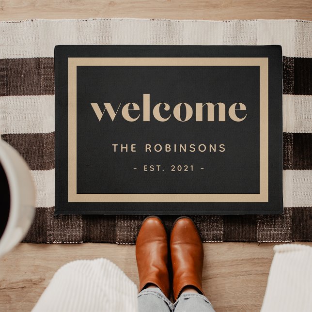 Modern Welcome | Personalized Doormat (Creator Uploaded)