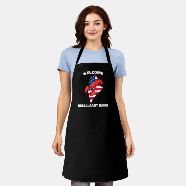 Modern welcome Red lobster Maine restaurant name Apron (Worn)