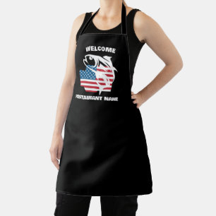 Modern welcome salmon Seattle Washington USA name Apron