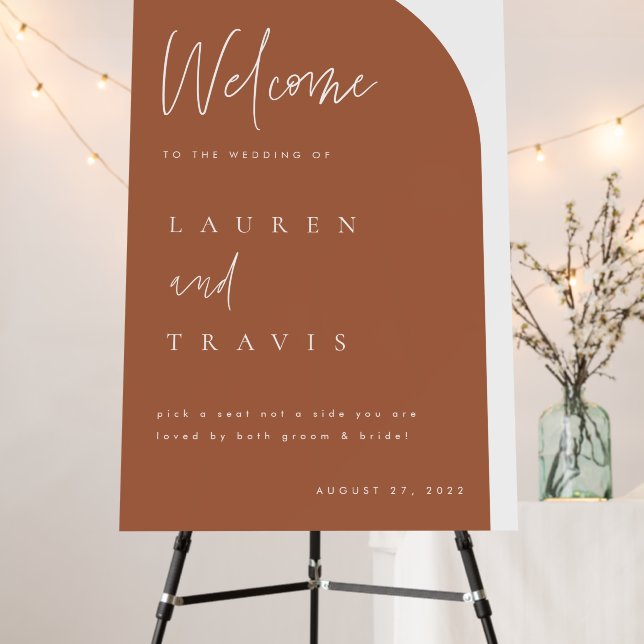 Modern Welcome Sign Arch Wedding Decor Foam Boards (In Situ (Stand))