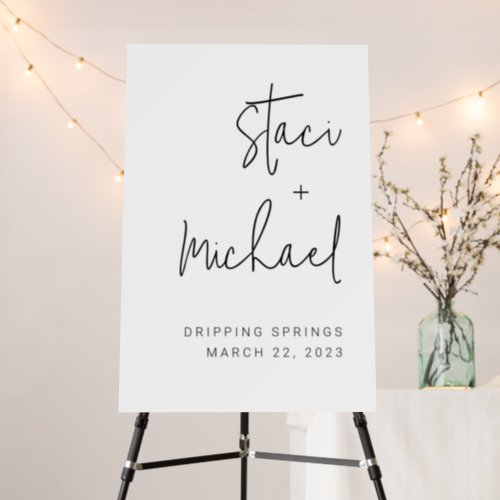 Modern Welcome Sign for Wedding or special event