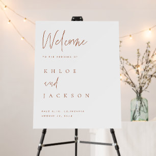 Modern Welcome Sign Wedding Greeting Poster