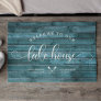 Modern WELCOME TO OUR Lake House Script Custom  Doormat