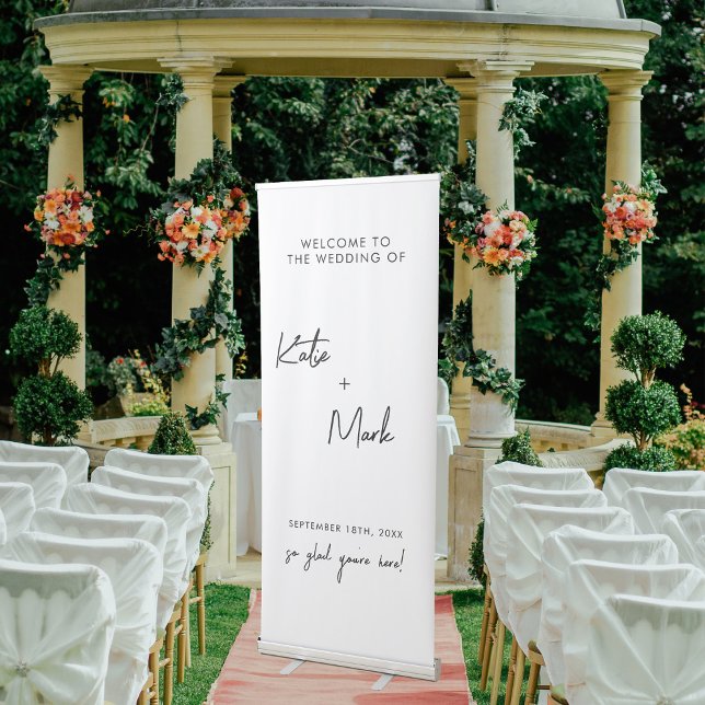 Modern Welcome To Our Wedding Sign Banner (Creator Uploaded)