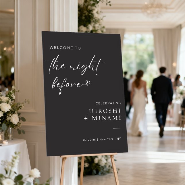 Modern Welcome To The Night Before Foam Board (Creator Uploaded)