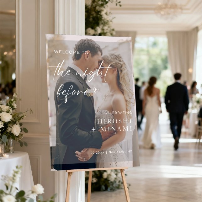 Modern Welcome To The Night Before with Photo Foam Board (Creator Uploaded)