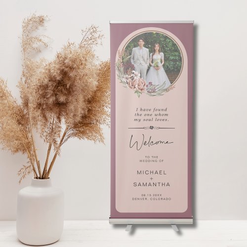 Modern Welcome Wedding Party Decoration Custom Retractable Banner
