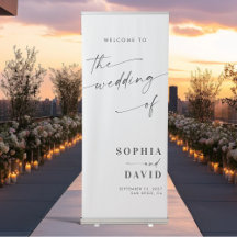 Modern Welcome Wedding Retractable Banner Template