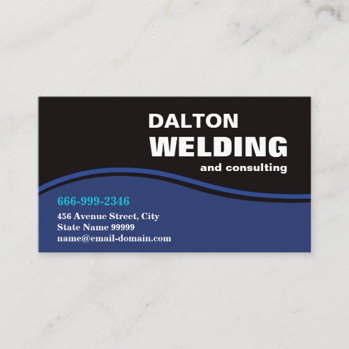 Modern Welding Service and Metal Fabrication Business Card