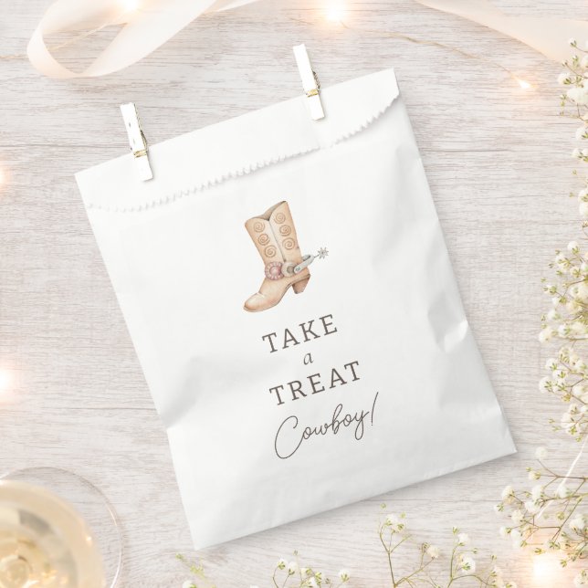 Modern Western Rodeo Treat Favor Bag (Clipped)
