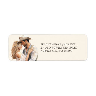 Modern Western Watercolor Return Address Label