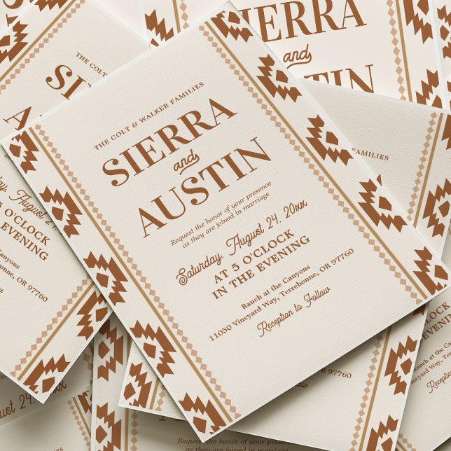 Modern Western Wedding Invitation (Creator Uploaded)