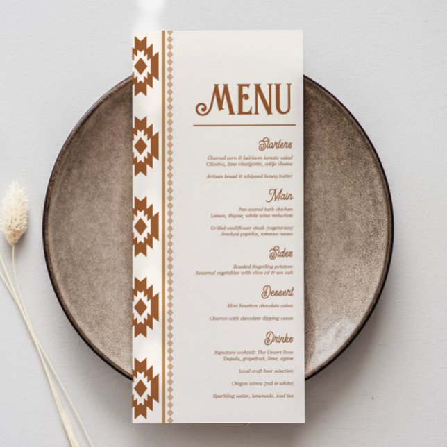 Modern Western Wedding Menu (Creator Uploaded)