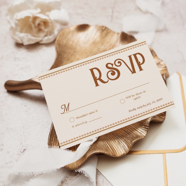 Modern Western Wedding RSVP Card (Creator Uploaded)