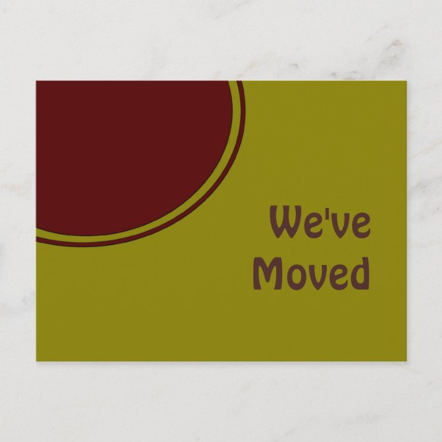 Modern We've Moved Announcement Postcard (Front)