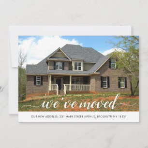 Modern We've Moved Change of Address Photo Moving Announcement