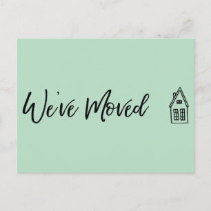 Modern We've Moved  Little House Drawing Mint Postcard