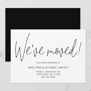 Modern We've Moved New Home Announcement Black