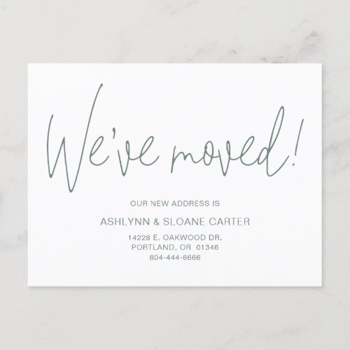 Modern Weve Moved New Home Announcement Postcard